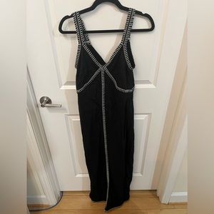 DISSH Linen Dress with Contrast Stitching | US 6